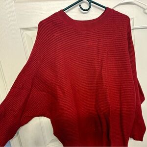 Red Batwing Sweater